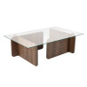 Table basse moderne rectangulaire en verre Flavie