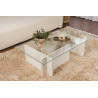 Table basse moderne rectangulaire en verre Flavie