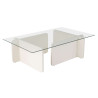 Table basse moderne rectangulaire en verre Flavie