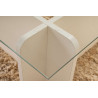 Table basse moderne rectangulaire en verre Flavie