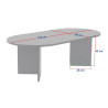 Table basse ovale contemporaine Sabine