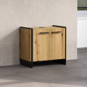 Meuble sous vasque contemporain ch&ecirc;ne clair Saphira