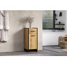 Meuble bas de salle de bain contemporain chêne clair Saphira
