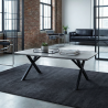 Table basse contemporaine en MDF avec piétement en acier Hamlet