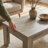 Table basse contemporaine coloris chêne gris Vigo