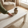 Table basse contemporaine chêne blanc Curtis