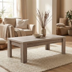 Table basse contemporaine chêne gris Oliviera