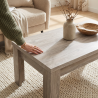 Table basse contemporaine chêne gris Oliviera