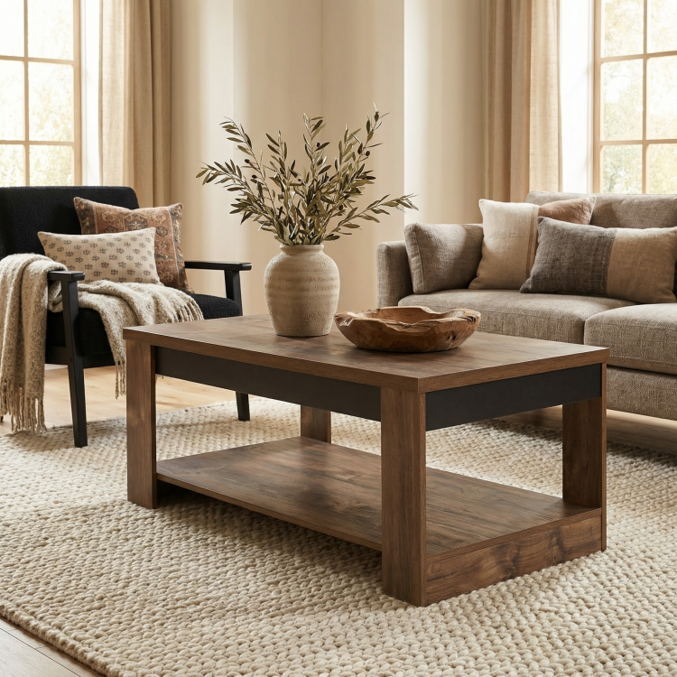 Table basse contemporaine coloris mango Silvia