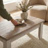 Table basse contemporaine chêne blanc/marron Maxime