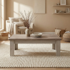 Table basse contemporaine chêne blanc/marron Maxime