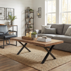 Table basse style industriel acacia/noir Winston