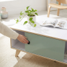Table basse scandinave blanc/vert Hermine