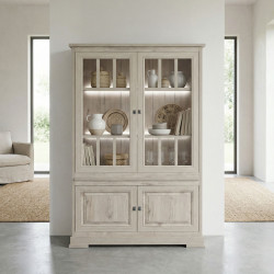 Vitrine contemporaine chêne clair Phoenix