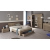 Lit adulte contemporain chêne clair Salamandre