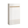 Meuble à chaussures moderne 63 cm blanc brillant/chêne Runny