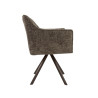 Fauteuil rotatif moderne en tissu Marcus (lot de 2)