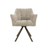 Fauteuil rotatif moderne en tissu Marcus (lot de 2)
