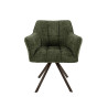 Fauteuil rotatif moderne en tissu Marcus (lot de 2)
