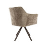 Fauteuil rotatif moderne en tissu Marcus (lot de 2)