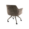 Chaise de salle à manger à roulettes en tissu Castille (lot de 2)