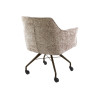 Chaise de salle à manger à roulettes en tissu Castille (lot de 2)