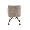 Chaise de salle à manger à roulettes en tissu Castille (lot de 2)