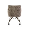 Chaise de salle à manger à roulettes en tissu Castille (lot de 2)
