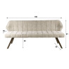 Banquette moderne en tissu Marcus