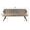 Banquette moderne en tissu Marcus