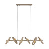 Suspension industrielle en métal beige 6 lampes Hoodie