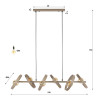 Suspension industrielle en métal beige 6 lampes Hoodie