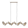 Suspension industrielle en métal beige 8 lampes Hoodie