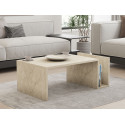 Table basse contemporaine coloris travertin Meline