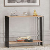 Console industrielle métal noir et bois pin atlantic Verane
