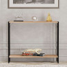 Console industrielle métal noir et bois pin atlantic Verane