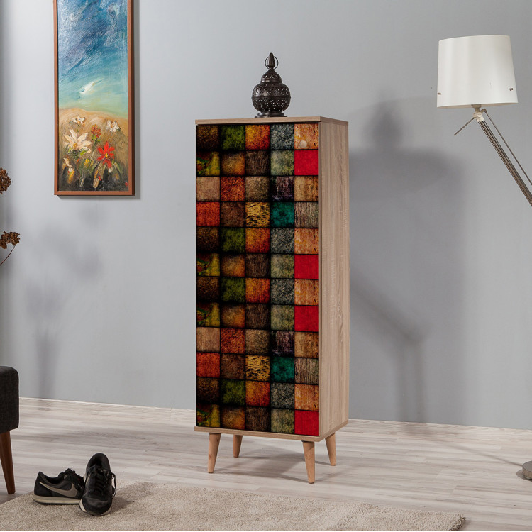 Meuble à chaussures moderne chêne sonoma/multicolore Filice