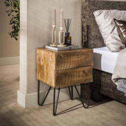 Chevet style nature en bois de manguier massif Riviera