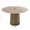 Table de salle à manger ronde moderne bois et céramique Crossy