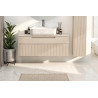 Meuble sous vasque suspendu moderne 100 cm coloris cachemire Erio