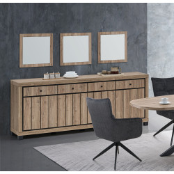 Buffet/bahut contemporain 224 cm chêne summer Eluard