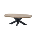 Table basse ovale contemporaine ch&ecirc;ne summer Eluard