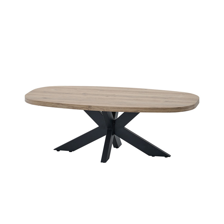 Table basse ovale contemporaine chêne summer Eluard