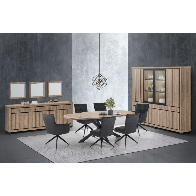 Salle à manger complète contemporaine chêne summer Eluard