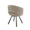 Chaise de salle à manger en tissu bouclé sable/brun (lot de 2) Crossy