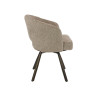 Chaise de salle à manger en tissu bouclé sable/brun (lot de 2) Crossy