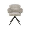 Chaise de salle à manger pivotante moderne en tissu (lot de 2) Lexy