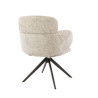 Chaise de salle à manger pivotante moderne en tissu (lot de 2) Lexy
