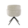 Chaise de salle à manger pivotante moderne en tissu (lot de 2) Lexy