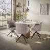 Chaise de salle à manger pivotante moderne en tissu (lot de 2) Lexy